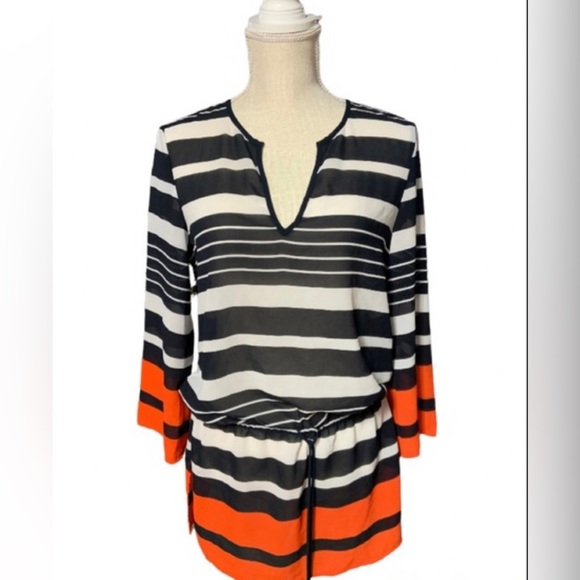 MICHAEL Michael Kors Other - Michael KORS Striped Swimsuit Coverup Sz M